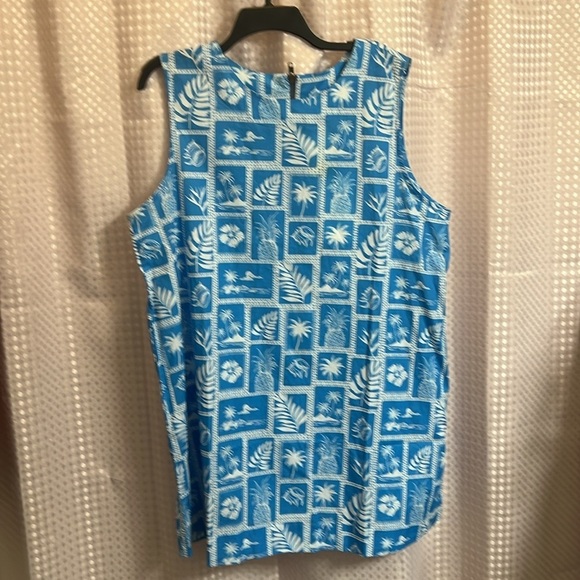 ELIZABETH JAMES ELLIE
Sleeveless Postcard Print Mini Cotton Dress Sz XL - Picture 2 of 11